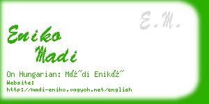 eniko madi business card